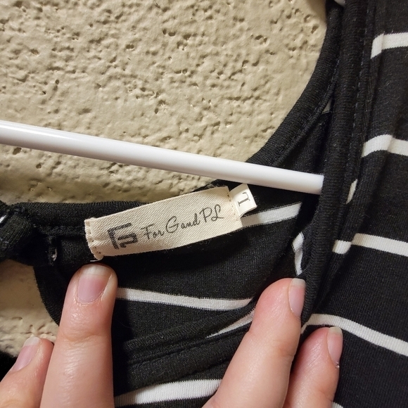 For Gand PL Black And White Stripe Romper Size Large - Picture 2 of 6